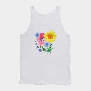 Watercolor flowers Tank Top